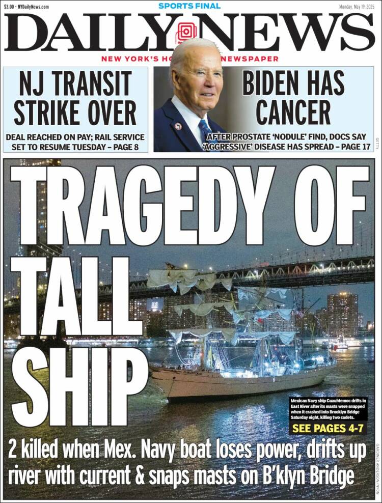 Portada de Daily News - New York (USA)