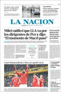 Portada de La Nación (Argentine)