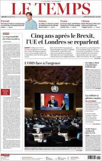 Portada de Le Matin (Suisse)