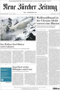 Portada de Neue Zürcher Zeitung (Suisse)
