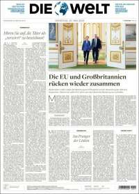 Portada de Die Welt (Allemagne)