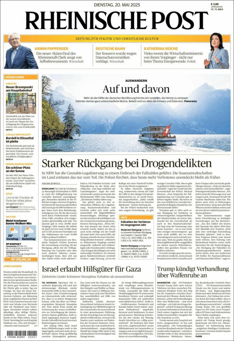 Portada de Rheinische Post (Allemagne)