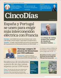 Portada de Cinco Días (Espagne)