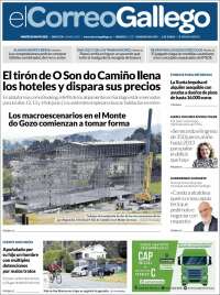 Portada de El Correo Gallego (España)