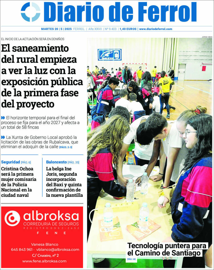 Portada de Diario de Ferrol (España)