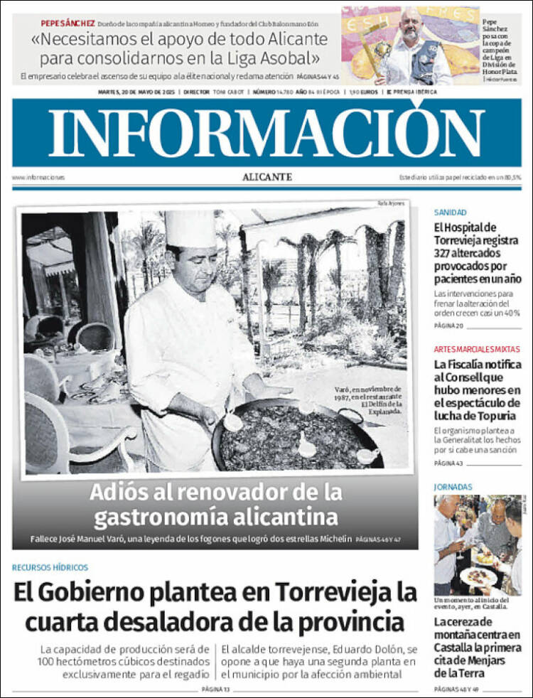 Portada de Diario Información (España)
