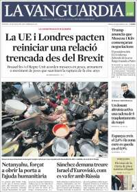 Portada de La Vanguardia (España)