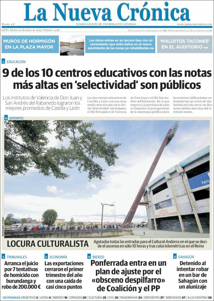 Portada de La Nueva Crónica (España)