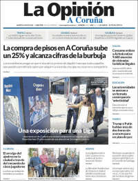 Portada de La Opinión de A Coruña (España)