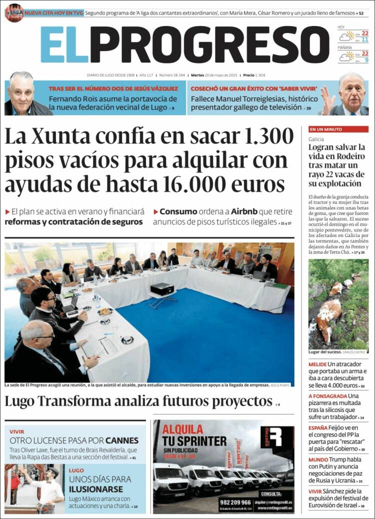 Portada de El Progreso (España)