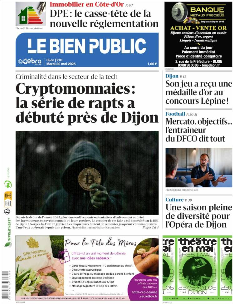 Portada de Le Bien Public (Francia)