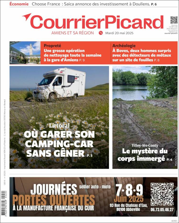 Portada de Courrier Picard (Francia)