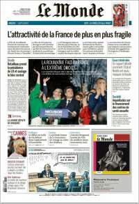 Portada de Le Monde (Francia)
