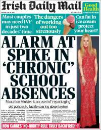 Portada de Irish Daily Mail (Irlande)