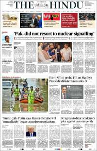 Portada de The Hindu (Inde)