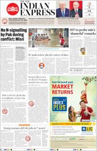 Portada de New Indian Express (Inde)
