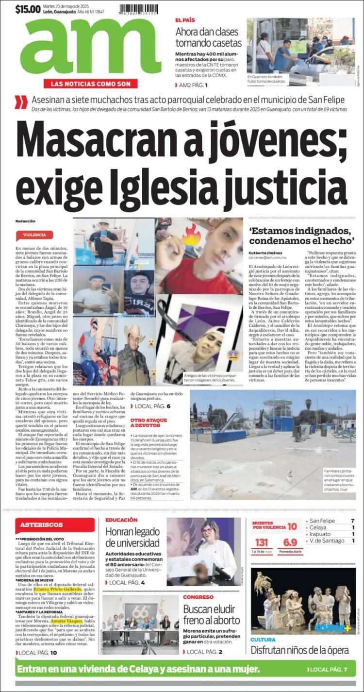 Portada de Al Día A.M. (México)