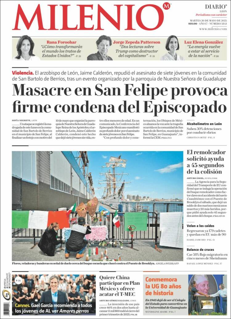 Portada de Milenio de León (México)