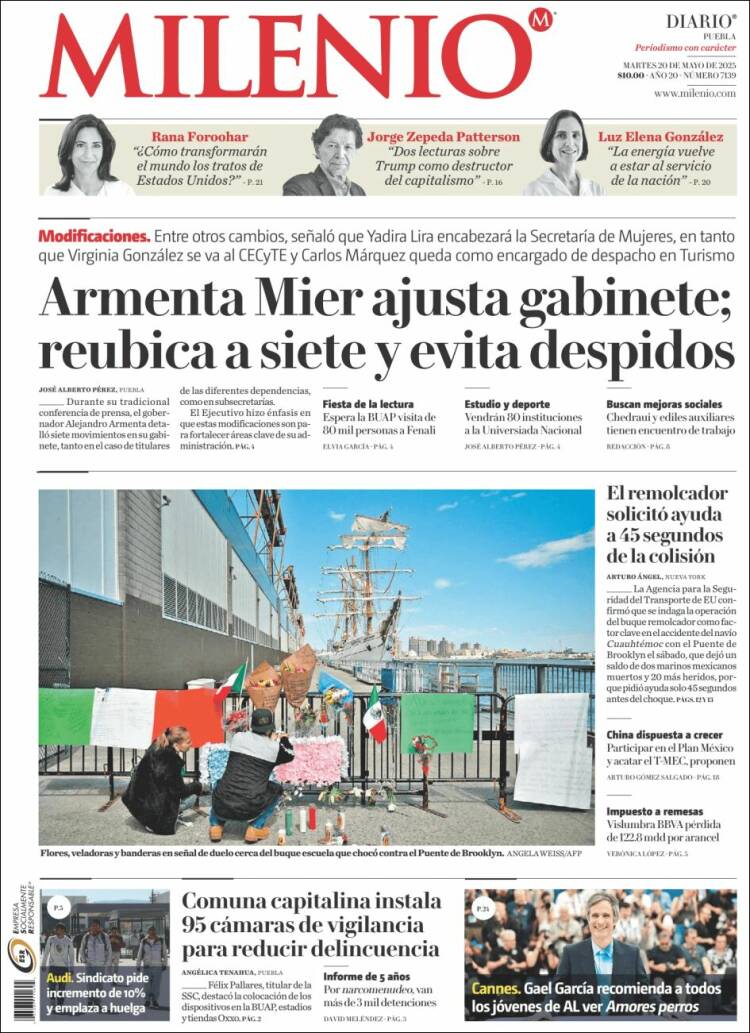 Portada de Milenio de Puebla (México)
