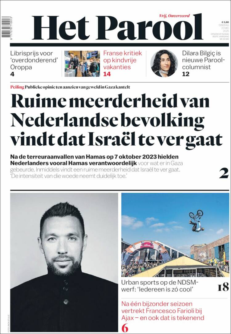 Portada de Het Parool (Pays-Bas)
