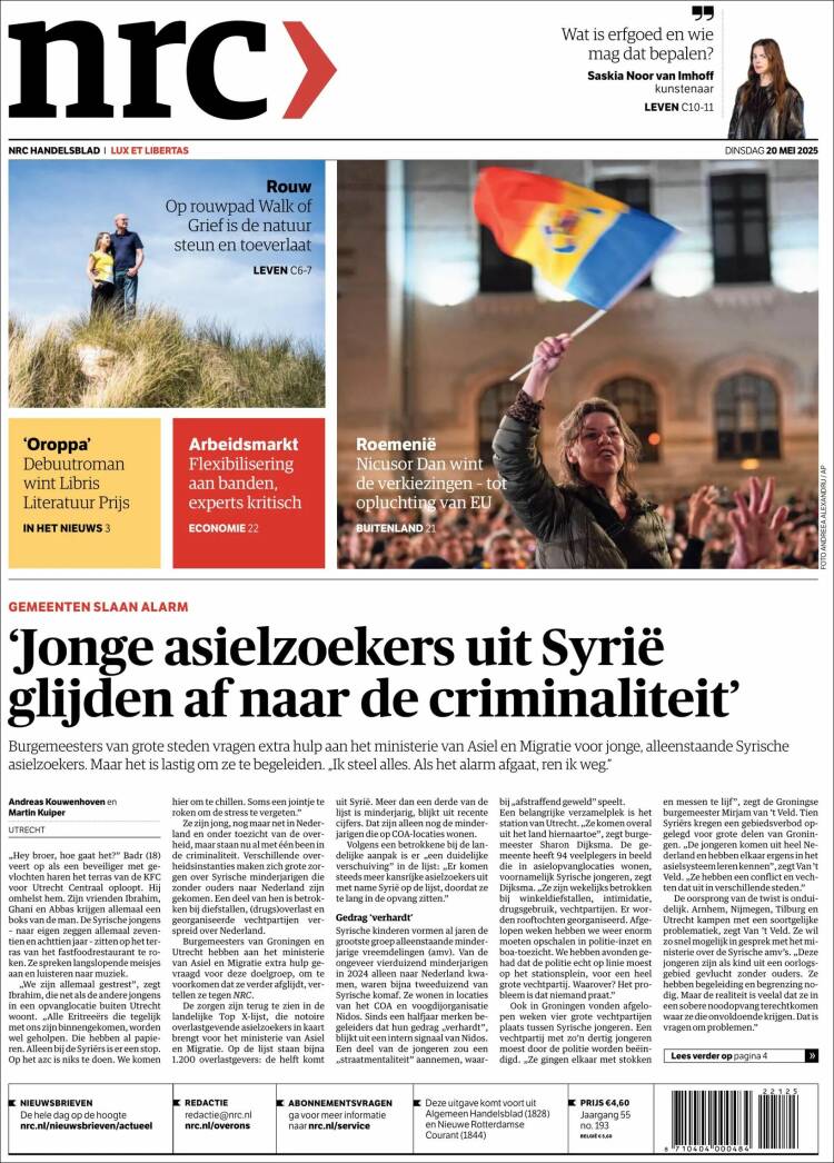 Portada de NRC Handelsblad (Pays-Bas)