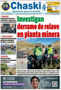 Portada de Diario Chaski (Pérou)
