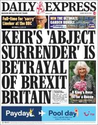 Portada de Daily Express (Royaume-Uni)