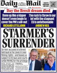 Portada de Daily Mail (Royaume-Uni)