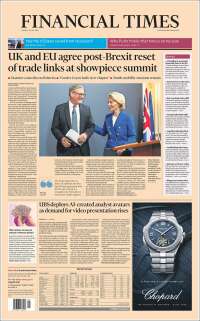 Portada de Financial Times (Royaume-Uni)