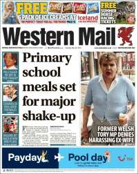 Portada de Western Mail (Reino Unido)