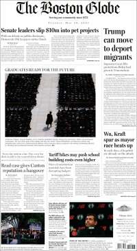 Portada de Boston Globe (USA)