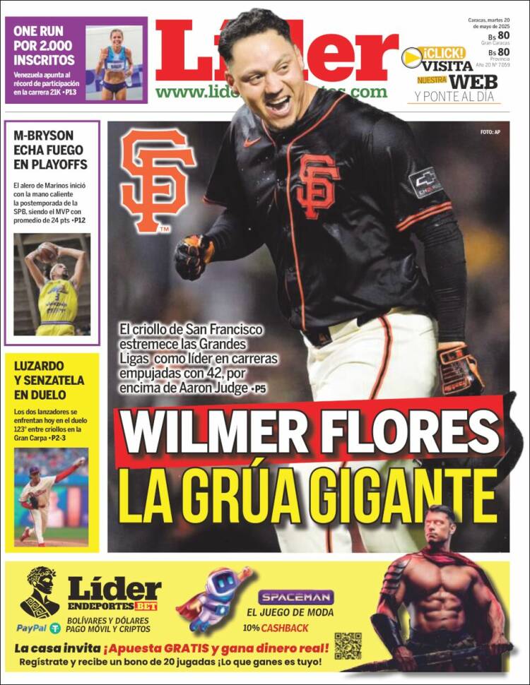 Portada de Lider en deportes (Venezuela)
