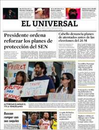 Portada de Universal (Venezuela)