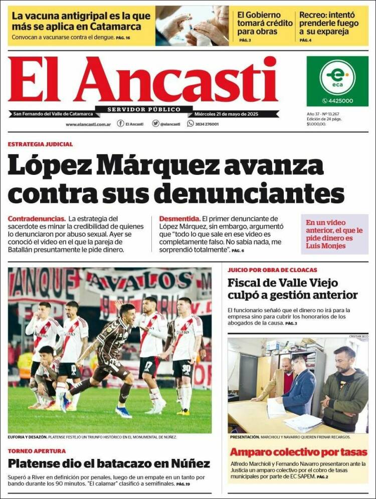 Portada de El Ancasti (Argentina)