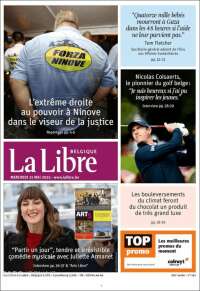 Portada de La Libre.be (Belgique)