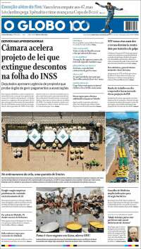 Portada de O Globo (Brésil)