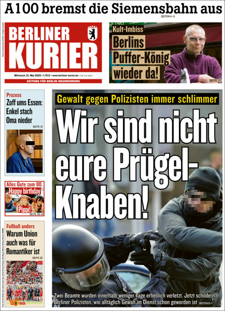 Portada de Berliner Kurier - Startseite BK (Allemagne)