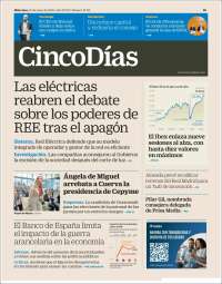 Portada de Cinco Días (Espagne)
