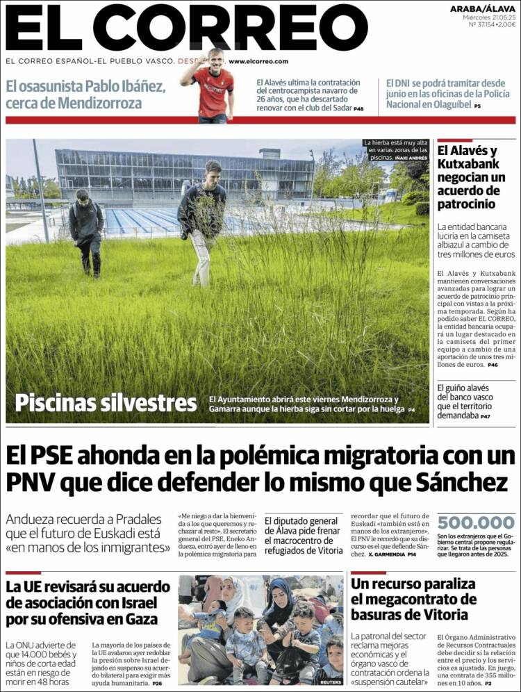 Portada de El Correo - Álava (Espagne)