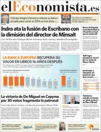 Portada de El Economista (Espagne)