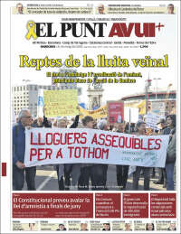 Portada de El Punt Avui (España)
