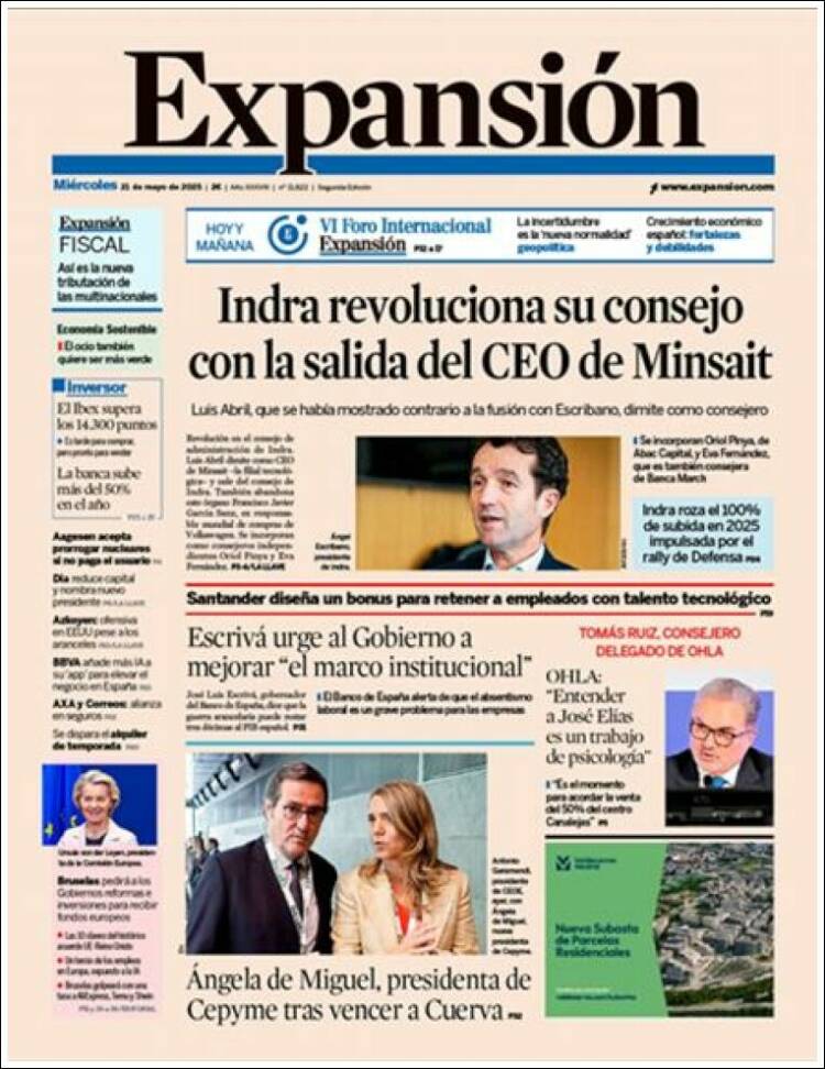 Portada de Expansión (Espagne)