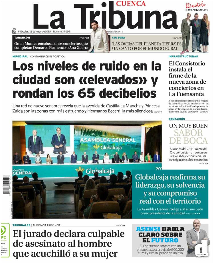 Portada de La Tribuna de Cuenca (España)