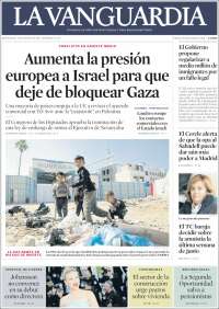 Portada de La Vanguardia (España)