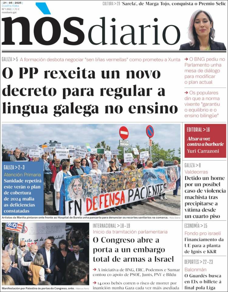 Portada de Nòs Diario (España)