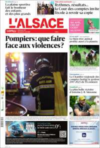 Portada de Journal L'Alsace (Francia)
