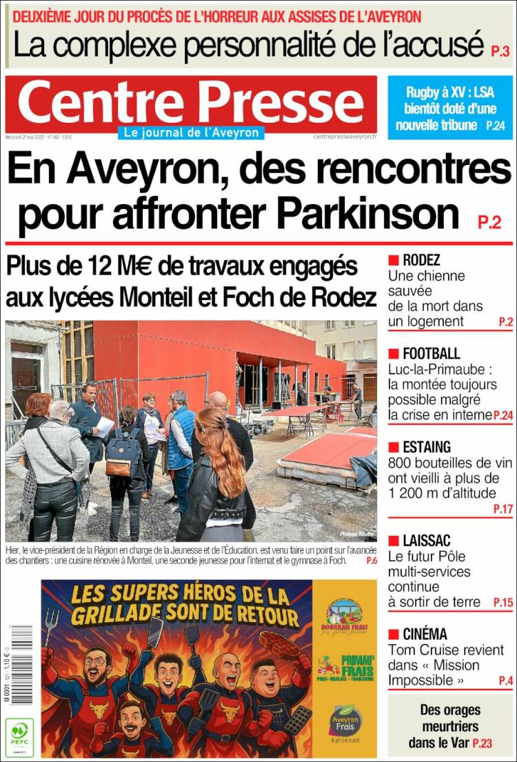 Portada de Centre Presse (France)