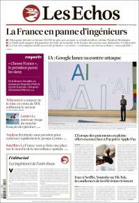 Portada de Les Echos (France)
