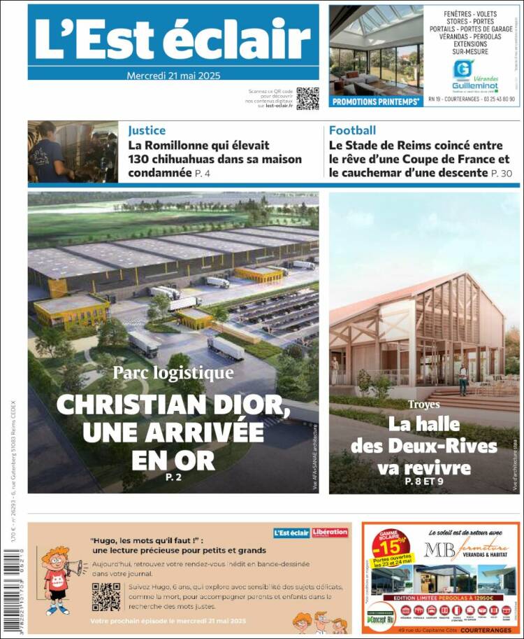 Portada de L'Est Eclair (France)