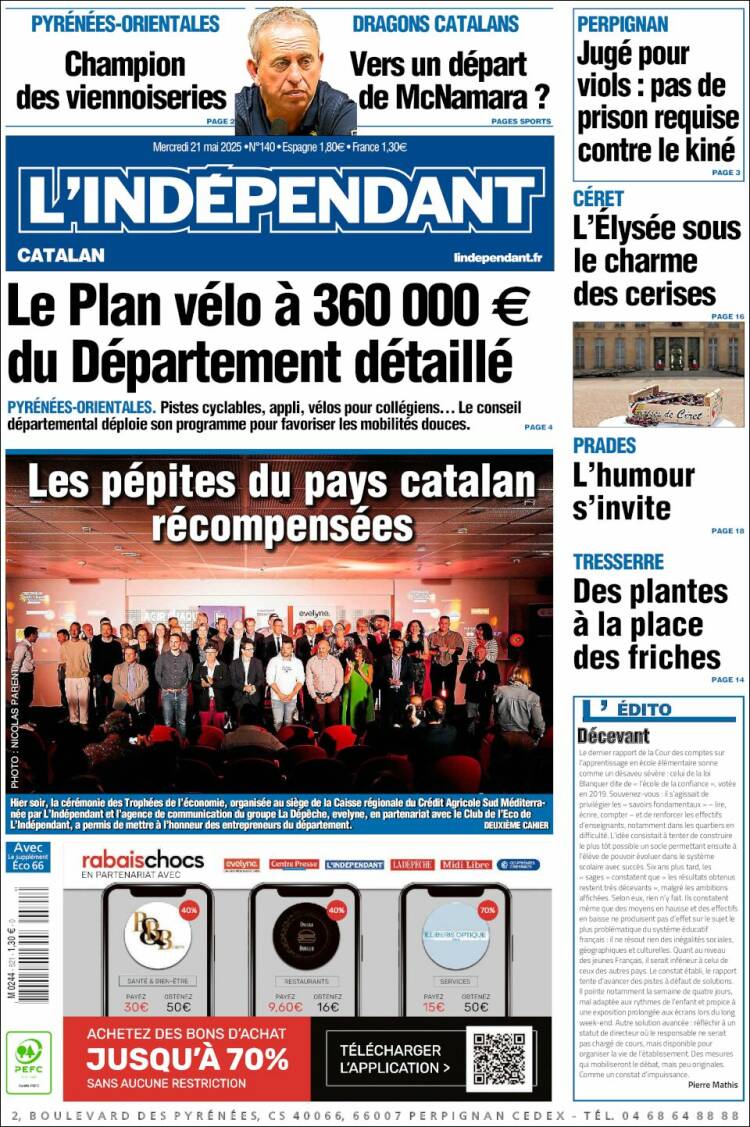 Portada de Le Indépendant (France)
